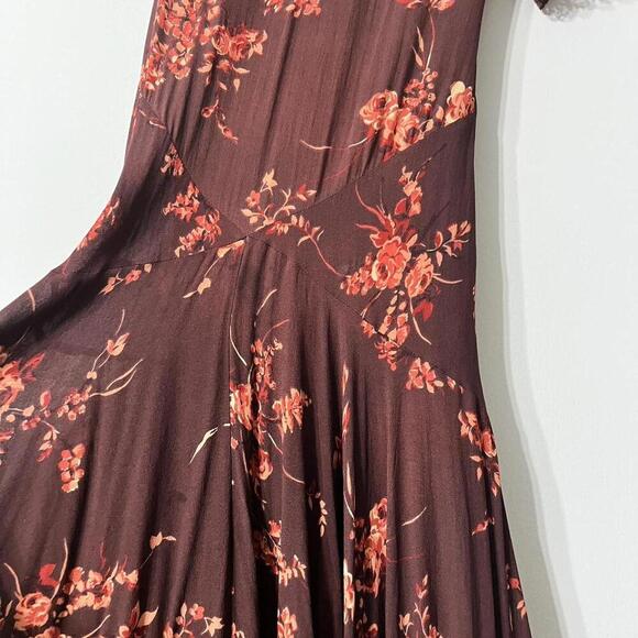 Reformation Evra Lace Trim Georgette Midi Dress - Picture 4 of 6